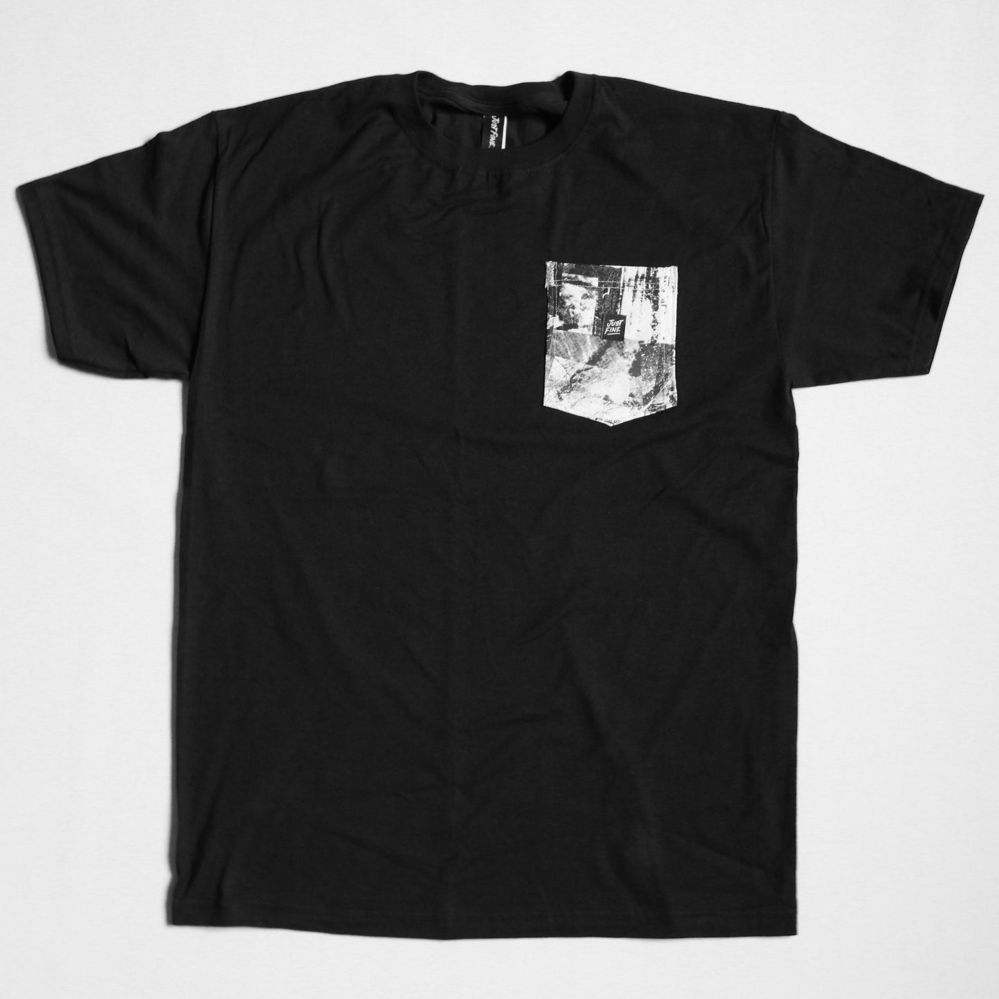 Just Fine Collage Pocket T-Shirt [BLK]