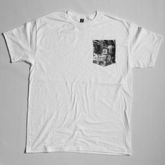 Just Fine Collage Pocket T-Shirt [WHT]