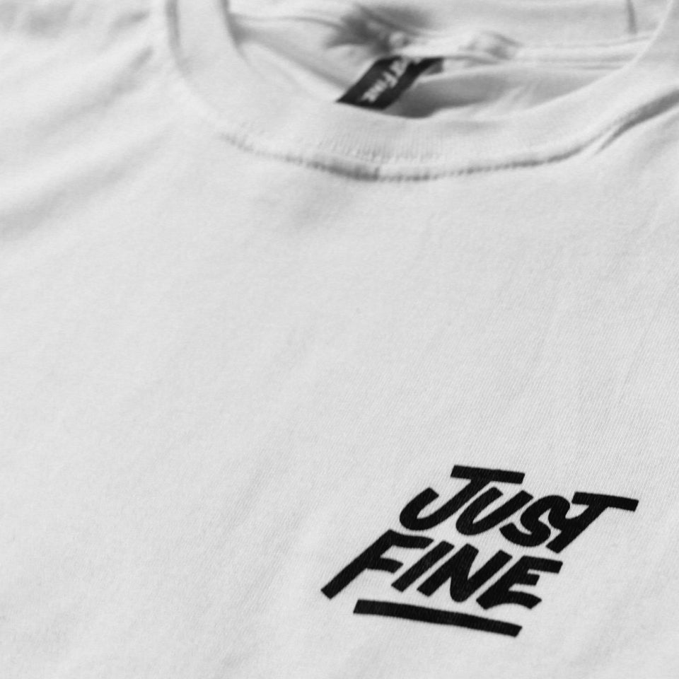 Just Fine Stacked L/C T-Shirt [WHT]